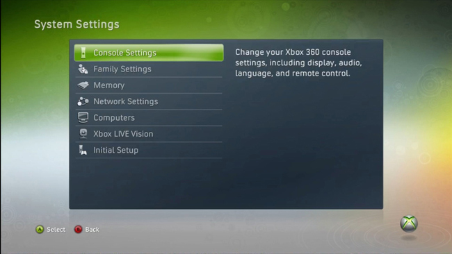 Console Settings